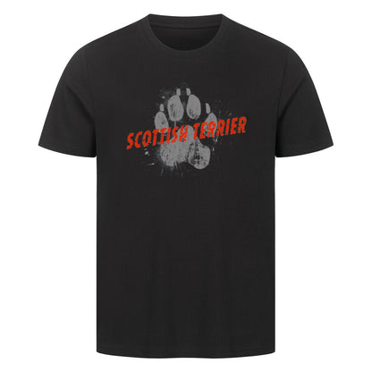 Premium T-Shirt "Scottish Terrier - PAW" Schwarz – hunde-shirt.de