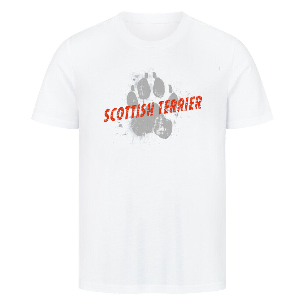 Premium T-Shirt "Scottish Terrier - PAW" Weiß – hunde-shirt.de