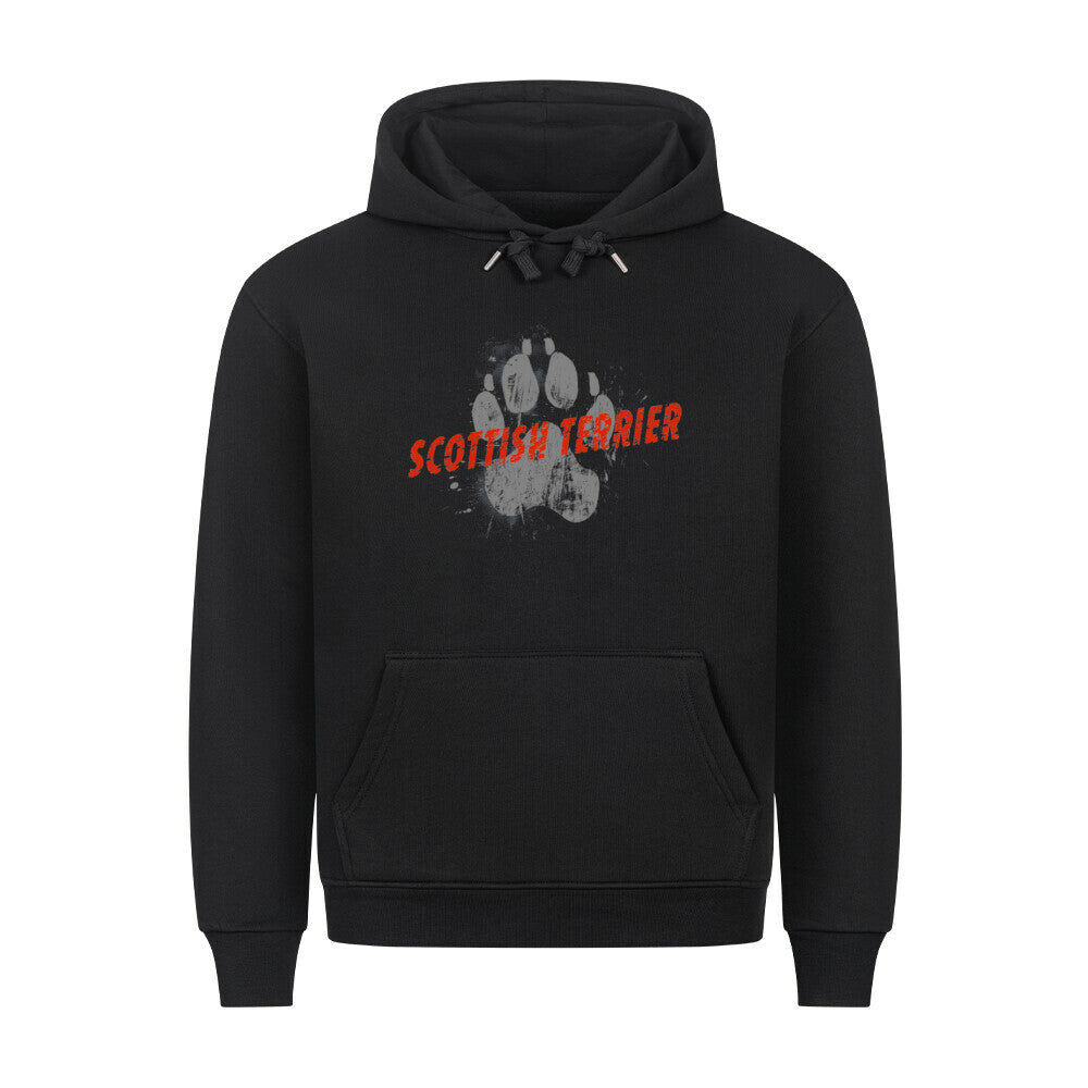 Premium Hoodie "Scottish Terrier - PAW" Schwarz – hunde-shirt.de