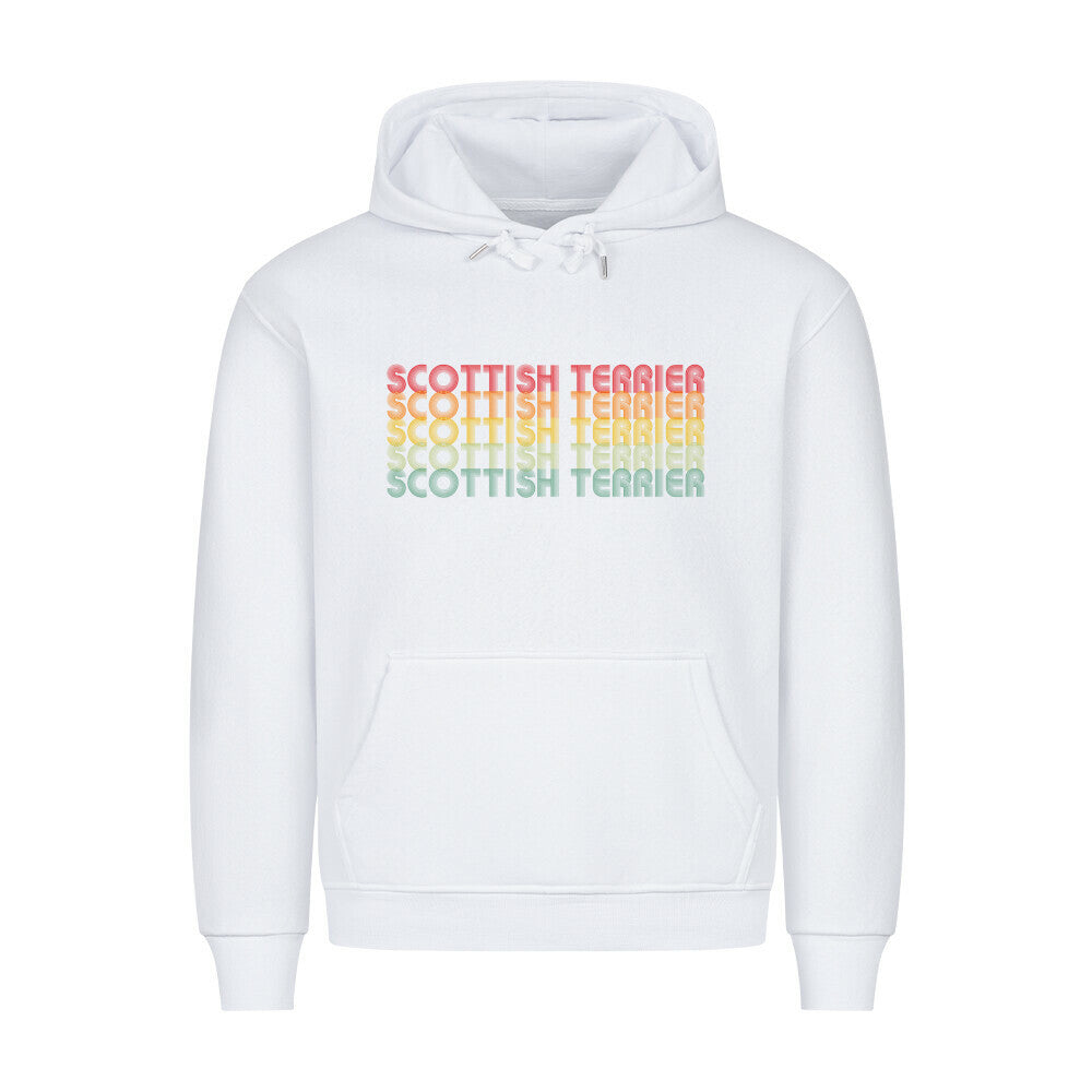 Premium Hoodie "Scottish Terrier - RETRO" Weiß – hunde-shirt.de
