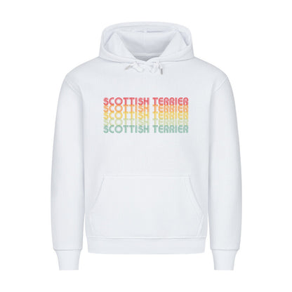 Premium Hoodie "Scottish Terrier - RETRO" Weiß – hunde-shirt.de