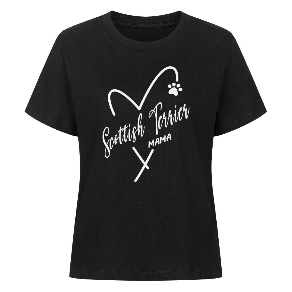 Premium Damen-Shirt "Scottish Terrier - Mama" Schwarz – hunde-shirt.de