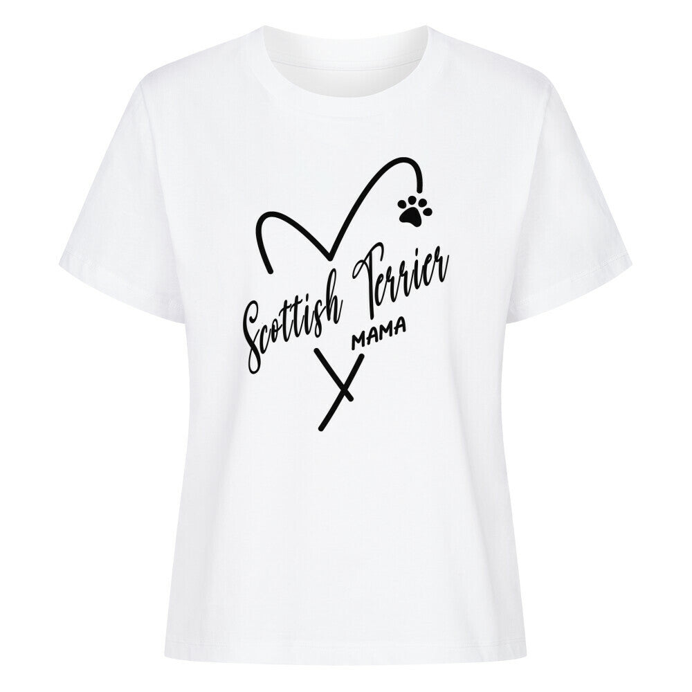 Premium Damen-Shirt "Scottish Terrier - Mama" Weiß – hunde-shirt.de