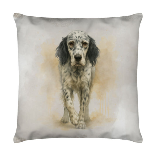 Kissen "English Setter - Walk" Weiß – hunde-shirt.de