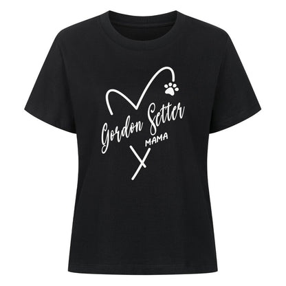 Premium Damen-Shirt "Gordon Setter - Mama" Schwarz – hunde-shirt.de