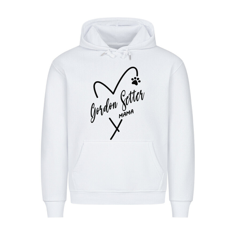 Premium Hoodie "Gordon Setter - Mama" Weiß – hunde-shirt.de