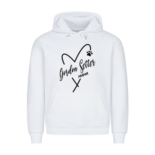 Premium Hoodie "Gordon Setter - Mama" Weiß – hunde-shirt.de