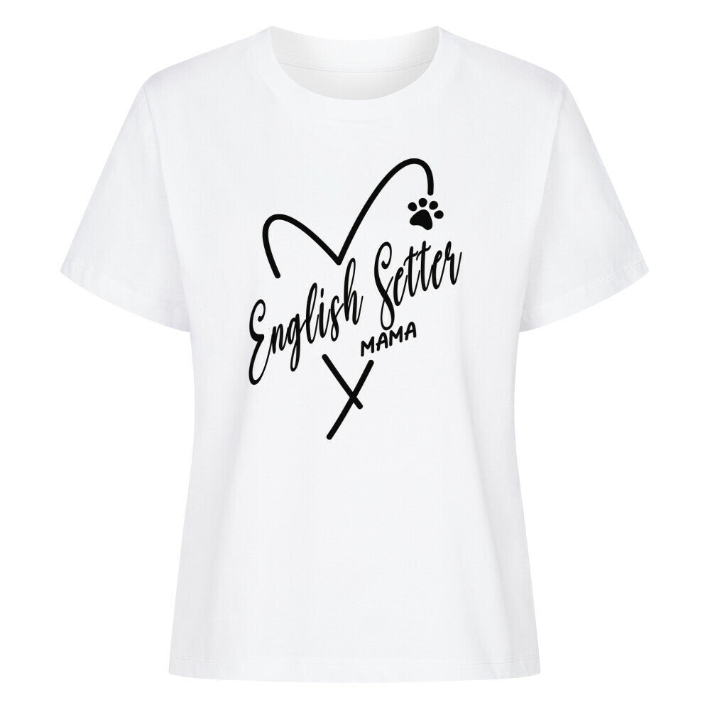 Premium Damen-Shirt "English Setter - Mama" Weiß – hunde-shirt.de