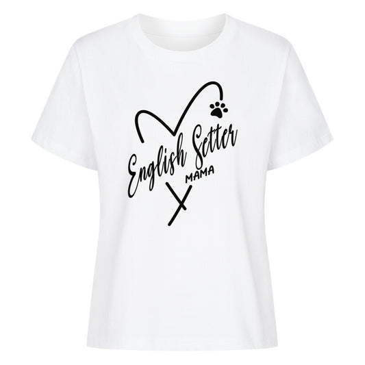 Premium Damen-Shirt "English Setter - Mama" Weiß – hunde-shirt.de