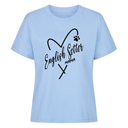 Premium Damen-Shirt "English Setter - Mama" Sky Blue – hunde-shirt.de