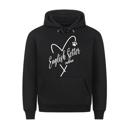 Premium Hoodie "English Setter - Mama" Schwarz – hunde-shirt.de