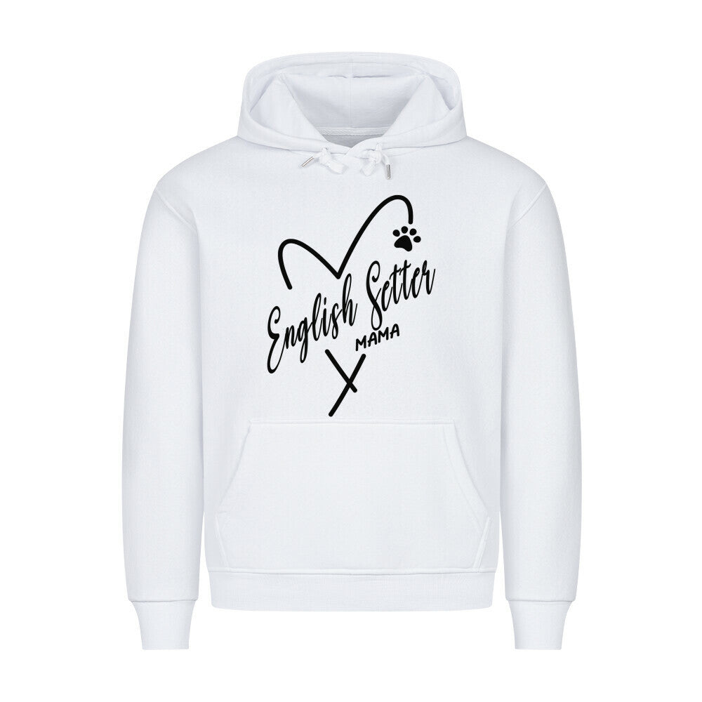 Premium Hoodie "English Setter - Mama" Weiß – hunde-shirt.de