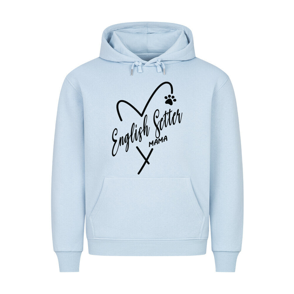 Premium Hoodie "English Setter - Mama" Babyblau – hunde-shirt.de