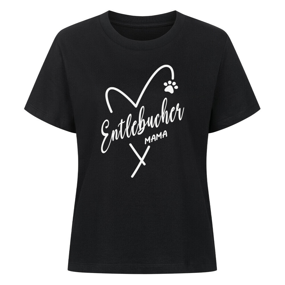 Premium Damen-Shirt "Entlebucher - Mama" Schwarz – hunde-shirt.de