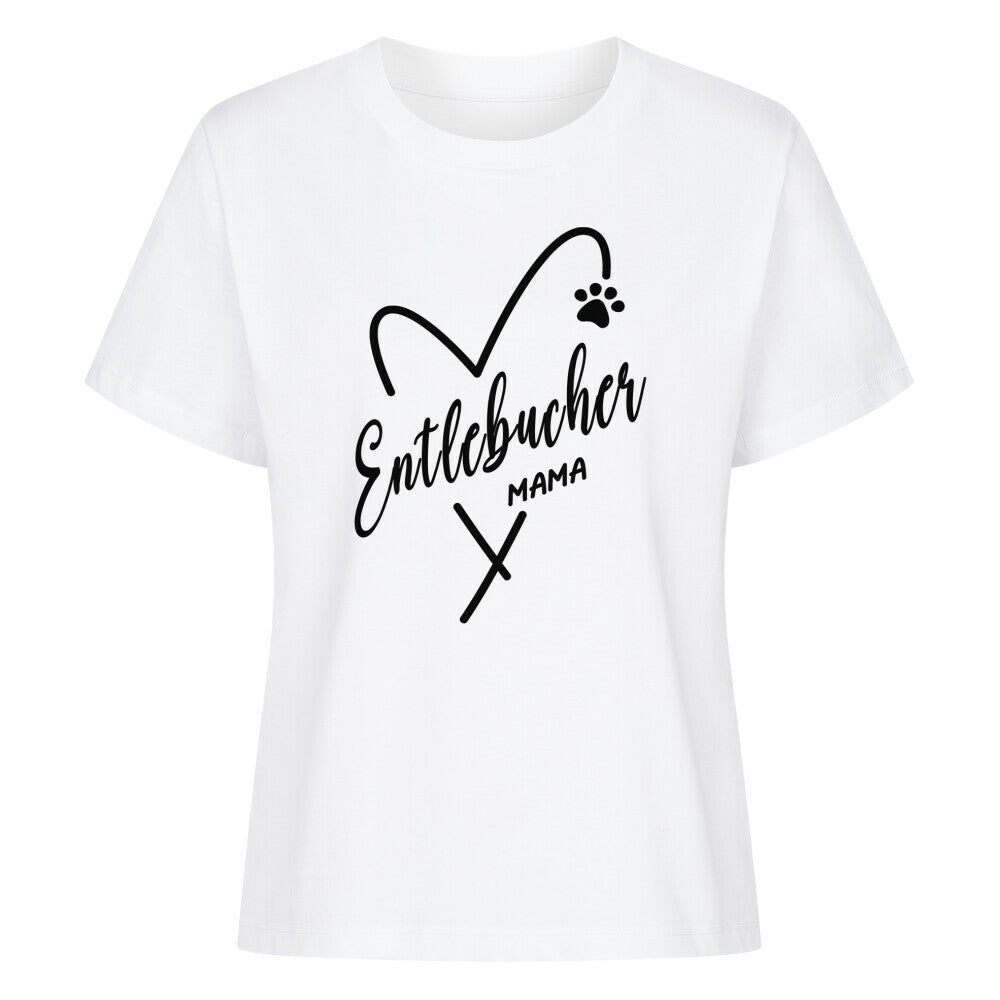 Premium Damen-Shirt "Entlebucher - Mama" Weiß – hunde-shirt.de