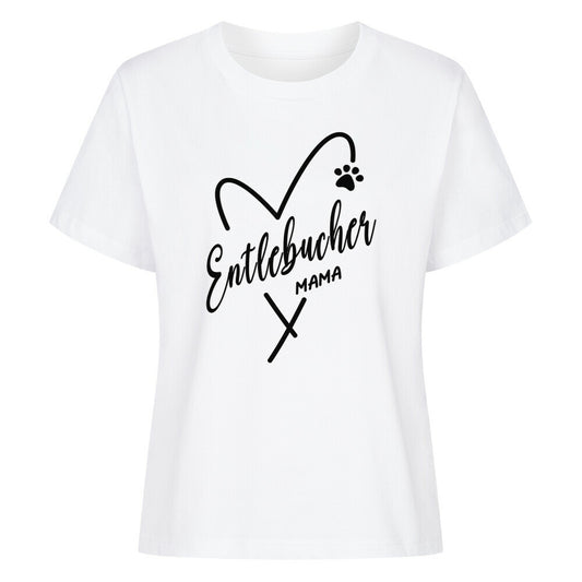 Premium Damen-Shirt "Entlebucher - Mama" Weiß – hunde-shirt.de