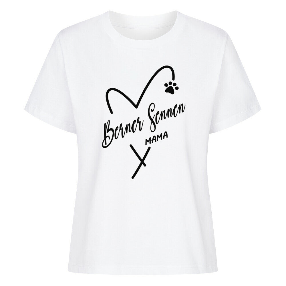 Premium Damen-Shirt "Berner Sennen - Mama" Weiß – hunde-shirt.de