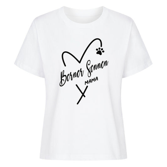 Premium Damen-Shirt "Berner Sennen - Mama" Weiß – hunde-shirt.de