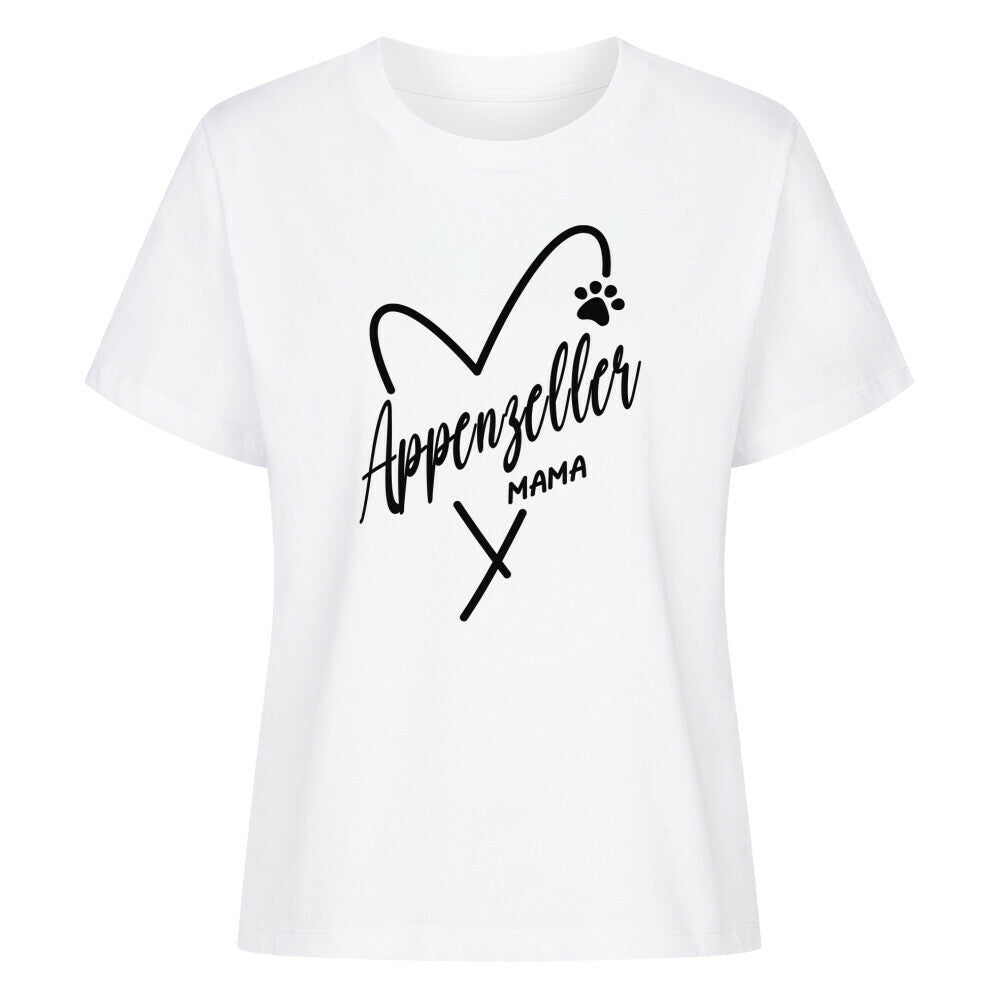 Premium Damen-Shirt "Appenzeller - Mama" Weiß – hunde-shirt.de