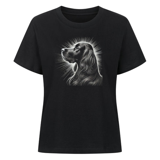 Premium Damen-Shirt "Irish Setter - Shine" Schwarz – hunde-shirt.de