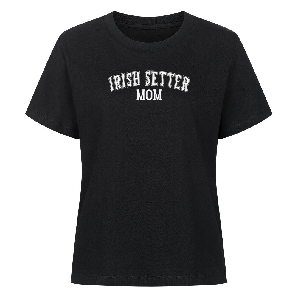 Premium Damen-Shirt "Irish Setter - MOM" Schwarz – hunde-shirt.de