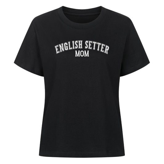 Premium Damen-Shirt "English Setter - MOM" Schwarz – hunde-shirt.de