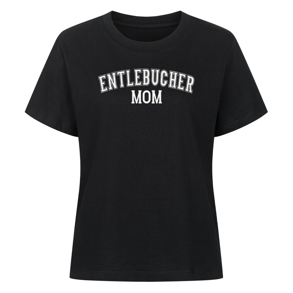 Premium Damen-Shirt "Entlebucher - MOM" Schwarz – hunde-shirt.de