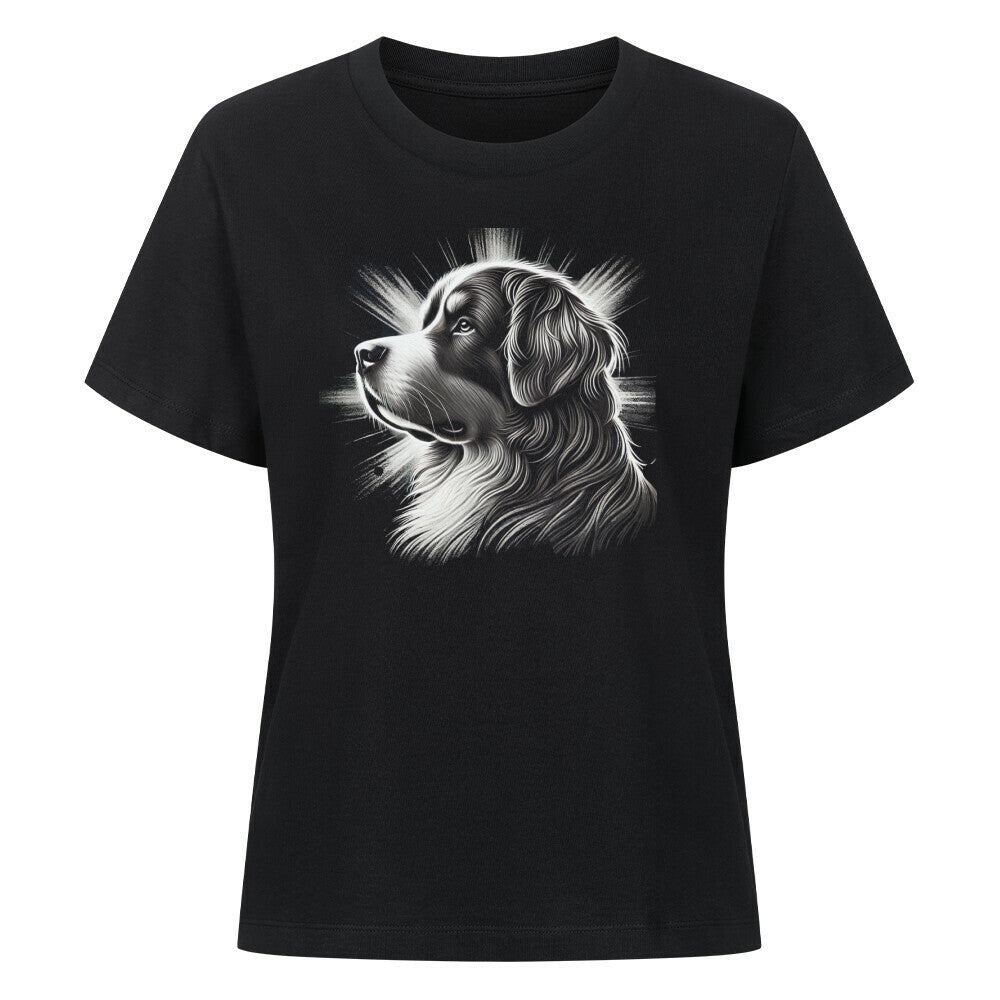 Premium Damen-Shirt "Berner Sennenhund - Shine" Schwarz – hunde-shirt.de