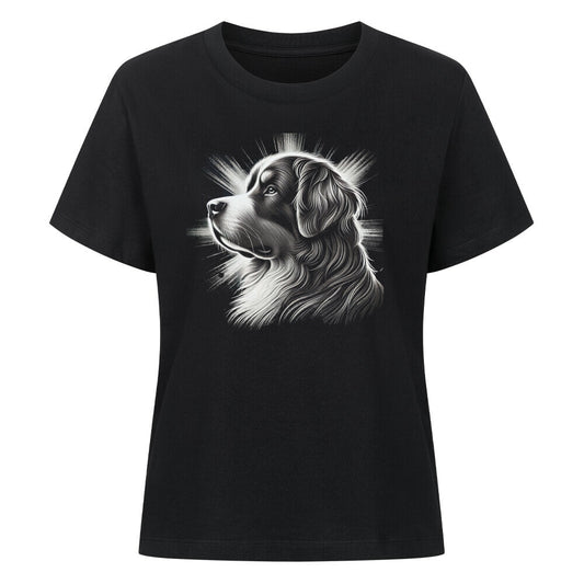 Premium Damen-Shirt "Berner Sennenhund - Shine" Schwarz – hunde-shirt.de