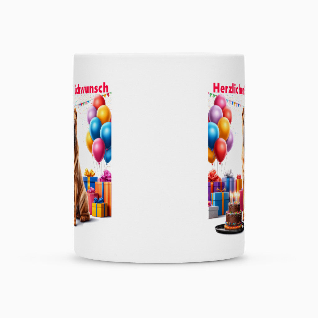 Tasse "Shar Pei - Herzlichen Glückwunsch" – hunde-shirt.de