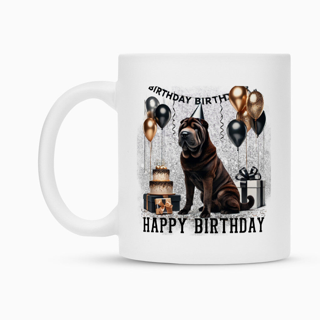 Tasse "Shar Pei - Happy Birthday" – hunde-shirt.de