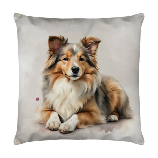 Kissen "Sheltie - Relax" Weiß – hunde-shirt.de