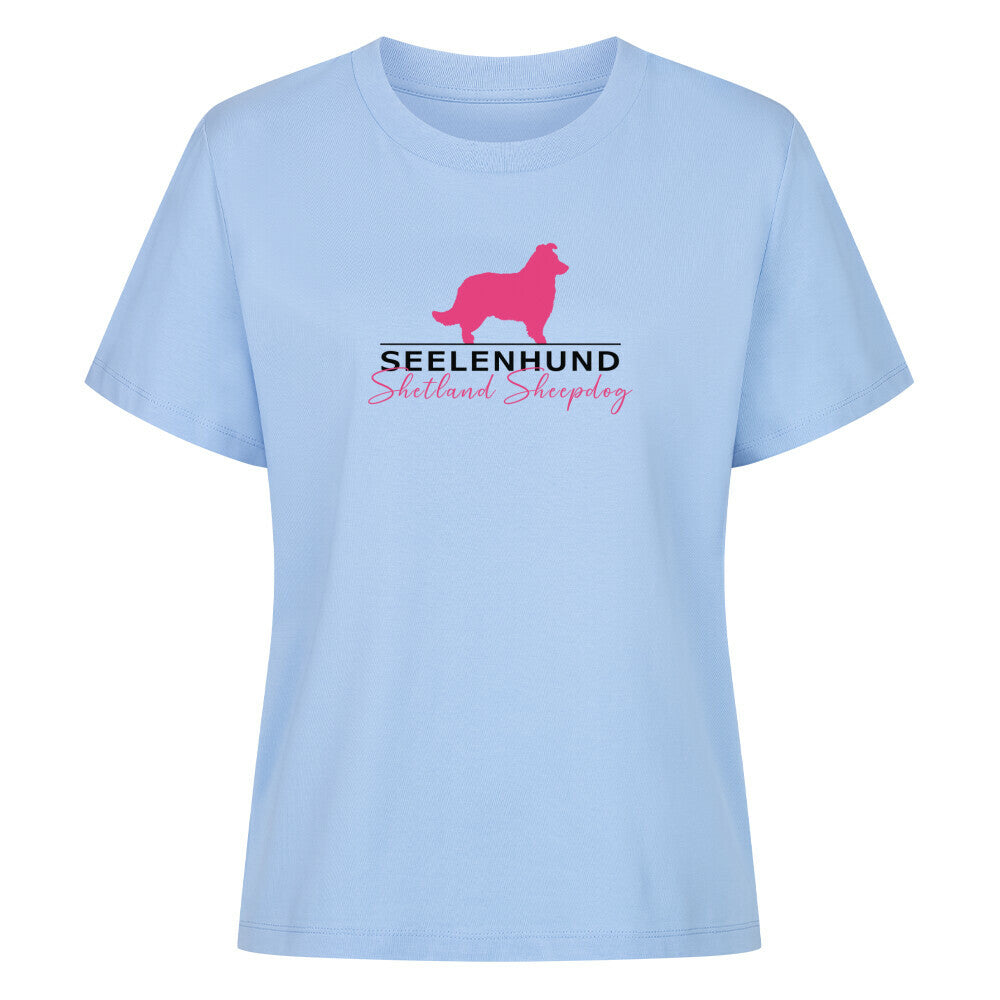 Premium Damen-Shirt "Shetland Sheepdog - Seelenhund" Sky Blue – hunde-shirt.de
