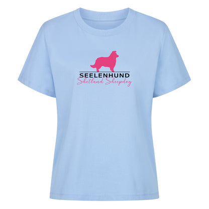Premium Damen-Shirt "Shetland Sheepdog - Seelenhund" Sky Blue – hunde-shirt.de