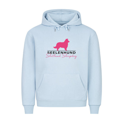 Premium Hoodie "Shetland Sheepdog - Seelenhund" Babyblau – hunde-shirt.de