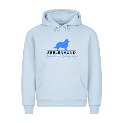 Premium Hoodie "Shetland Sheepdog - Seelenhund" Babyblau – hunde-shirt.de