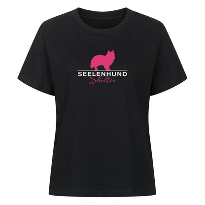 Premium Damen-Shirt "Sheltie - Seelenhund" Schwarz – hunde-shirt.de