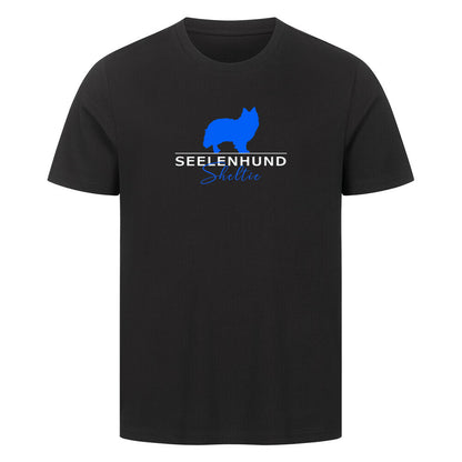 Premium T-Shirt "Sheltie - Seelenhund" Schwarz – hunde-shirt.de