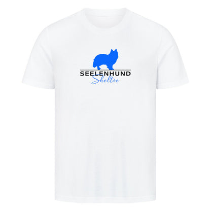 Premium T-Shirt "Sheltie - Seelenhund" Weiß – hunde-shirt.de