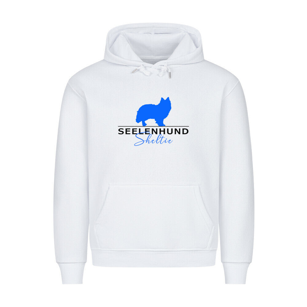 Premium Hoodie "Sheltie - Seelenhund" Weiß – hunde-shirt.de