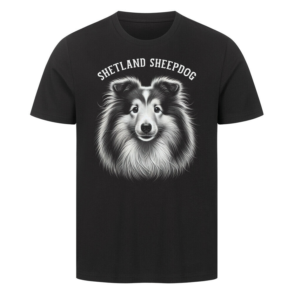 Premium T-Shirt "Shetland Sheepdog - Pure" Schwarz – hunde-shirt.de