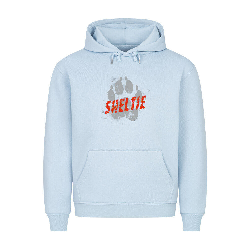 Premium Hoodie "Sheltie - PAW" Babyblau – hunde-shirt.de