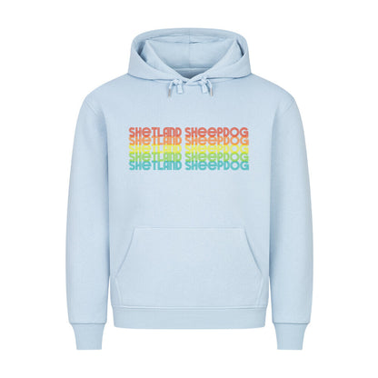 Premium Hoodie "Shetland Sheepdog - RETRO" Babyblau – hunde-shirt.de