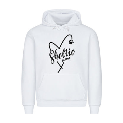 Premium Hoodie "Sheltie - Mama" Weiß – hunde-shirt.de