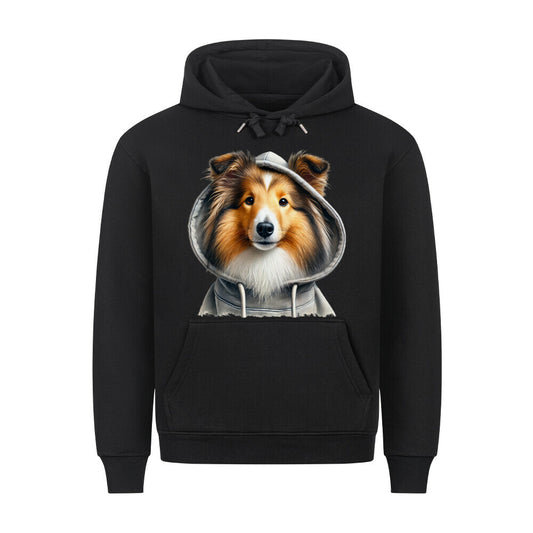 Premium Hoodie "Sheltie - Hooded II" Schwarz – hunde-shirt.de