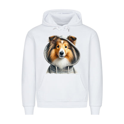 Premium Hoodie "Sheltie - Hooded II" Weiß – hunde-shirt.de