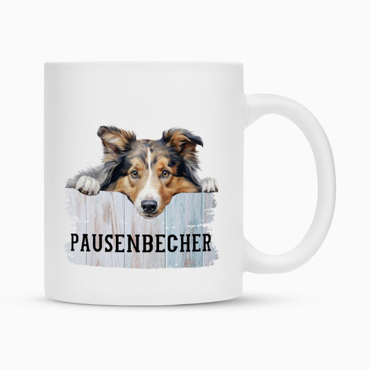 Tasse "Sheltie - Pausenbecher" Weiß – hunde-shirt.de