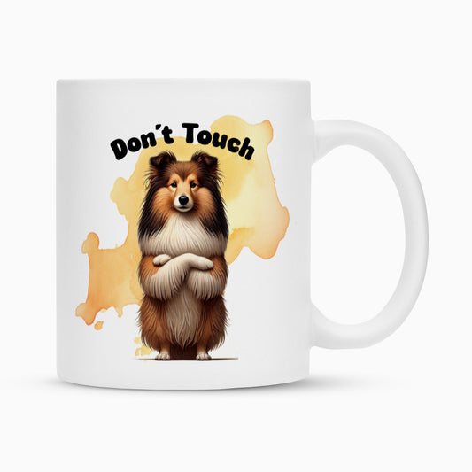 Tasse "Sheltie - Don´t touch" Weiß – hunde-shirt.de