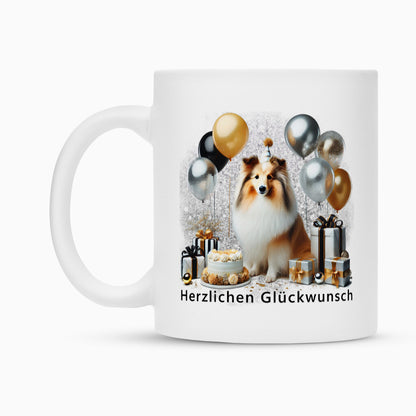 Tasse "Sheltie - Herzlichen Glückwunsch" – hunde-shirt.de