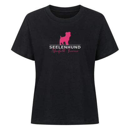 Premium Damen-Shirt "Norfolk Terrier - Seelenhund" Schwarz – hunde-shirt.de